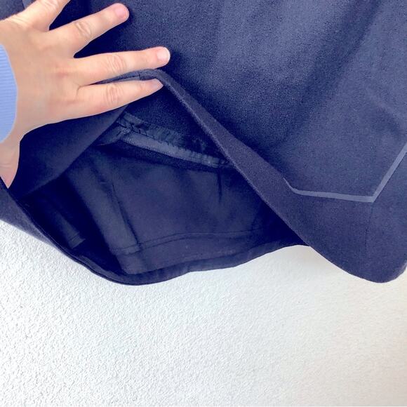 Tory Burch dk navy blue black wool mini skirt size 4 - Picture 2 of 6